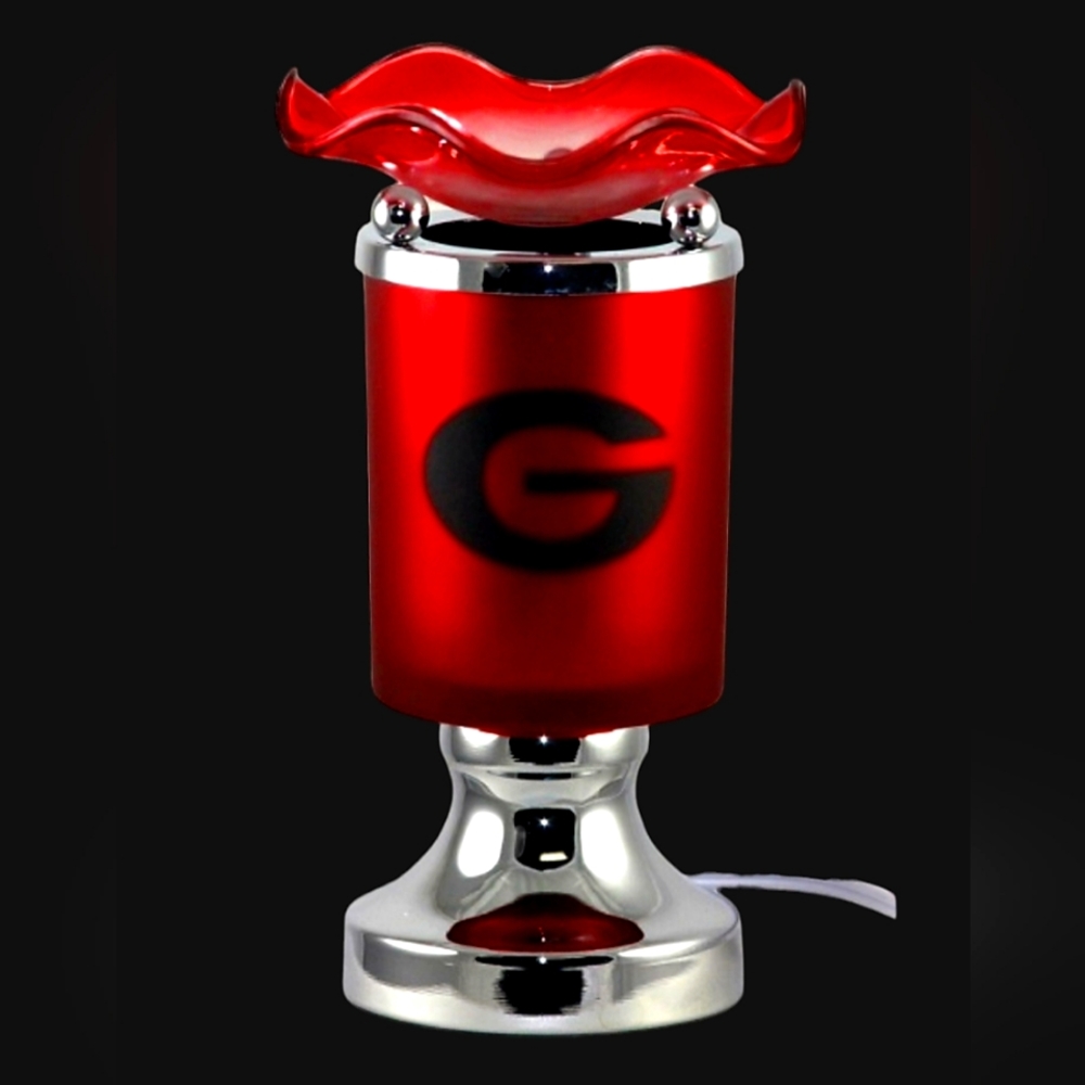 GEORGIA BULLDOGS Electric Aroma Oil Lamp with Sample Scent & Extra Bulb!